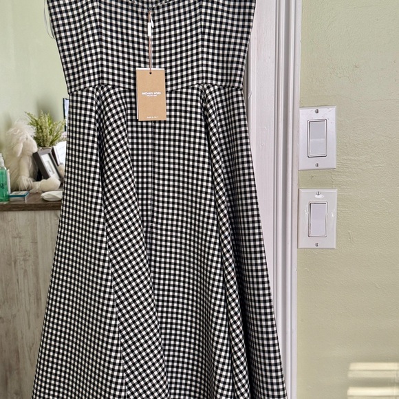 NWT Michael Khors Gingham wool dress - Picture 4 of 8